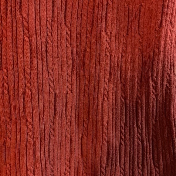 Croft and Barrow Burnt Orange Knit Sweater Small - Picture 5 of 8